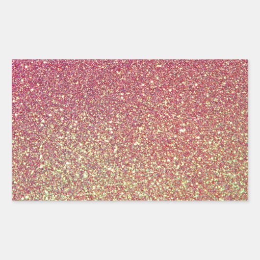 Trendy Sparkle Glitter Pattern Rechthoekige Sticker (Voorkant)