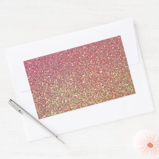 Trendy Sparkle Glitter Pattern Rechthoekige Sticker (Envelop)