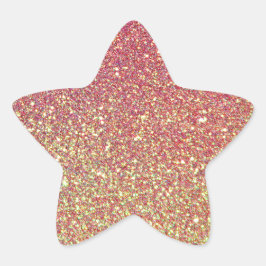 Trendy Sparkle Glitter Pattern Ster Sticker