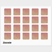 Trendy Sparkle Glitter Pattern Vierkante Sticker (Vel)