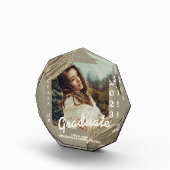 Trendy Sparkle Gouden Afstudeerfoto Aankondiging Fotoblokken (Rechts)