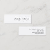 Trendy Speciale Moderne Grijze Make-up Artiest Mini Visitekaartje (Voorkant / Achterkant)