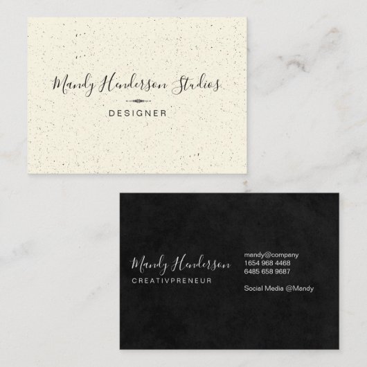 Trendy Speckled en Lux Visitekaartje (Voorkant / Achterkant)