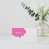 Trendy Speech Bubble Visitekaartje (Staand voorkant)