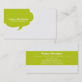 Trendy Speech Bubble Visitekaartje (Voorkant / Achterkant)