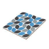 Trendy, speels, koel bladpatroon abstractie tegeltje (Zijkant)
