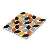 Trendy, speels, levendig bladpatroon abstractie tegeltje (Zijkant)