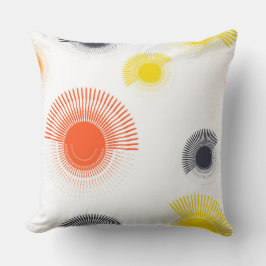 Trendy, speels, levendig, koel, cirkelvormig kussen