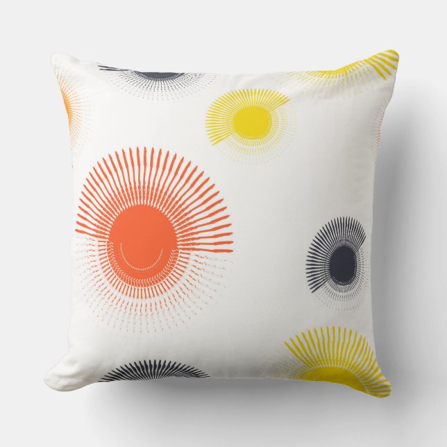 Trendy, speels, levendig, koel, cirkelvormig kussen (Voorkant)