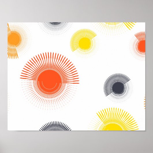 Trendy, speels, levendig, koel, cirkelvormig poster (Voorkant)