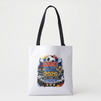 Trendy Spel Dag 2026 Voetbalstadion Tote Bag