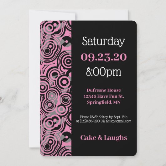 Trendy "Spelers & Haters" Partij Uitnodiging II (Achterkant)