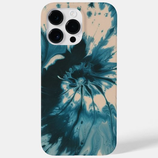 Trendy Spiral White Blue Tie Dye Case-Mate iPhone Case (Achterkant)