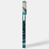 Trendy Spiral White Blue Tie Dye Case-Mate iPhone Case (Achterkant / Rechts)