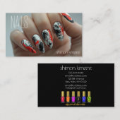 Trendy Splatter Paint Nail Art Manicurist Loyalite Visitekaartje (Voorkant / Achterkant)