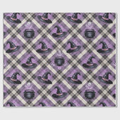 Trendy Spooky Halloween heks pet en ketel Cadeaupapier (Vlak)