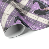 Trendy Spooky Halloween heks pet en ketel Cadeaupapier (Rol Hoek)