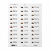 Trendy Spooky Halloween Pumpkin Bats Cauldron Etiket (Full Sheet)