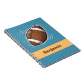Trendy Sport Boy Amerikaans Football gepersonalise Notitieboek (Rechterzijde)
