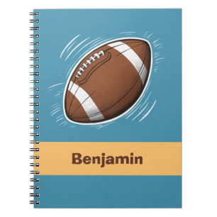 Trendy Sport Boy Amerikaans Football gepersonalise Notitieboek