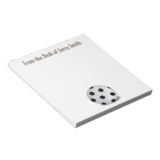 Trendy Sport Voetbal Modern Athletic Blocnote (Schuin)