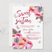 Trendy Spring Butterfly tulpen zoet zestien Kaart (Voorkant)