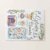 Trendy Spring Favorieten | Illustratie Waterverf Legpuzzel (Horizontaal)