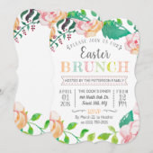 Trendy Spring Floral Easter Brunch Kaart (Voorkant / Achterkant)
