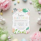 Trendy Spring Floral Easter Brunch Kaart
