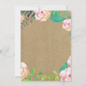 Trendy Spring Floral Typography Baby shower Kaart (Achterkant)