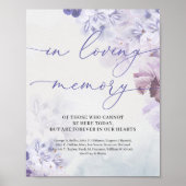 Trendy spring paars dusty blue in Loving Memory Poster (Voorkant)
