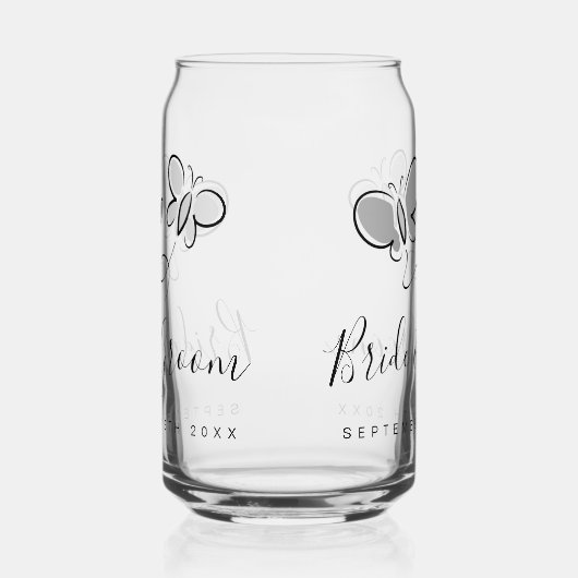 Trendy sprintime bruiloft blikbril blikvorm glas (Links)