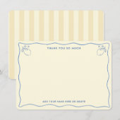 Trendy Squiggle Border Lemon Doodles Bridal Shower Bedankkaart (Voorkant / Achterkant)