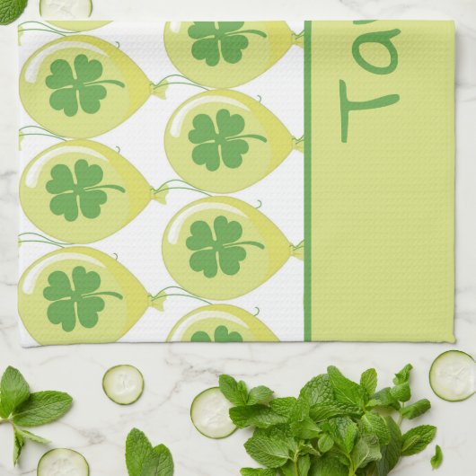 Trendy St. Patrick's Day Ballonnen Theedoek (Gevouwen)