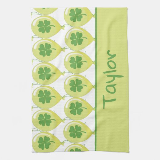 Trendy St. Patrick's Day Ballonnen Theedoek (Verticaal)