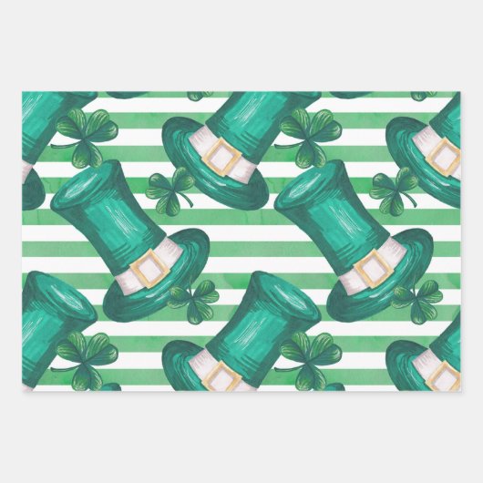 Trendy St. Patrick's Day Inpakpapier Vel (Voorkant 3)