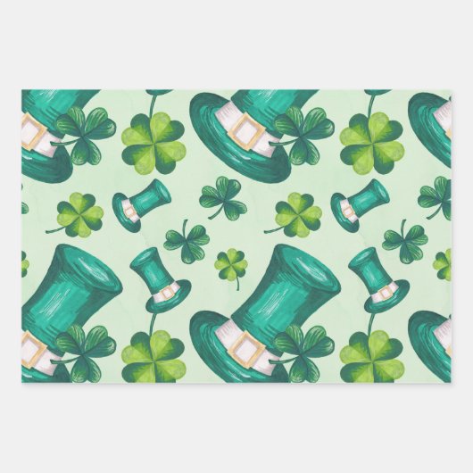 Trendy St. Patrick's Day Inpakpapier Vel (Voorkant)