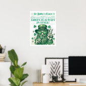 Trendy St. Patrick's Wall Art Retro Krant Print (Thuiskantoor)