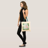 Trendy Sta Recht Als Een Flamingo Boodschappentas Tote Bag (Voorkant (model))