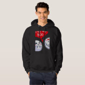 Trendy Statement Valentine's Day Couple Heart Roma Hoodie (Voorkant volledig)