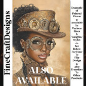 Trendy Steampunk Dark Skin Woman AD1O Decoupage Tissuepapier