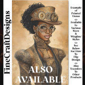 Trendy Steampunk Dark Skin Woman AD1Z Decoupage Tissuepapier