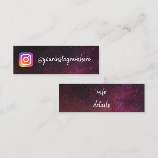 trendy sterren mini visitekaartje (Voorkant / Achterkant)