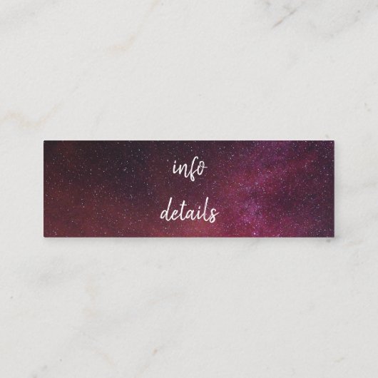 trendy sterren mini visitekaartje (Achterkant)