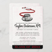 Trendy stethoscoop medische school afstuderen kaart (Voorkant / Achterkant)