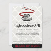 Trendy Stethoscope Medical School Afstuderen Kaart (Voorkant)