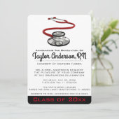 Trendy Stethoscope Medical School Afstuderen Kaart (Staand voorkant)
