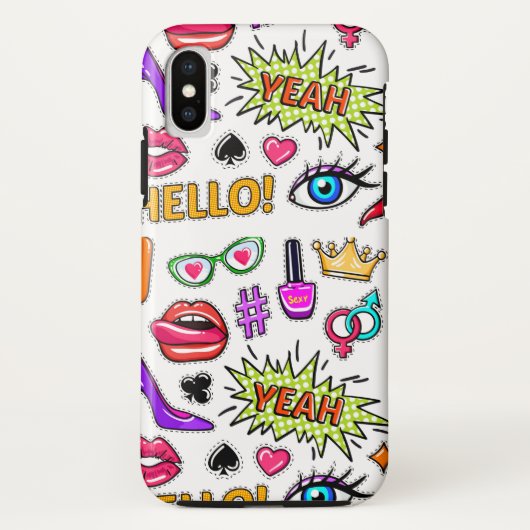 "Trendy stickers Hoesje-Mate iPhone Case (Achterkant)