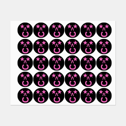 Trendy Stickers in zwart (Vel)