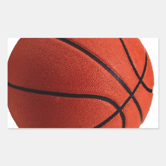 Trendy stijl basketbal rechthoekige sticker (Voorkant)